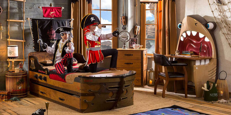 Full Pirate Style Room, Pirate Twin Bed