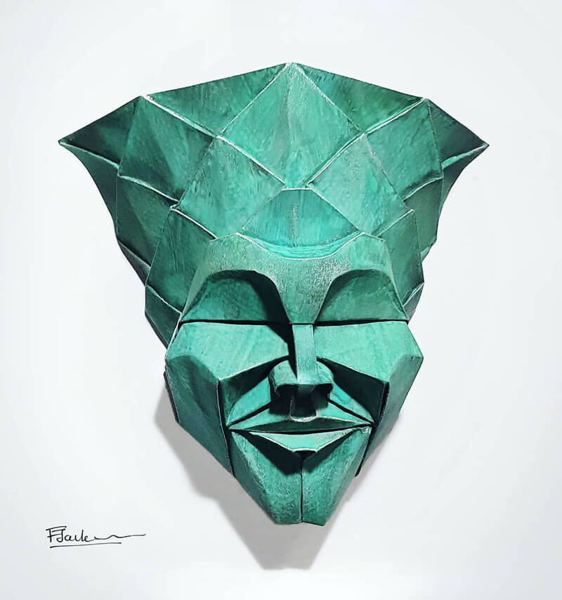 Stunning Origami Faces by Fynn Jackson - Design Swan