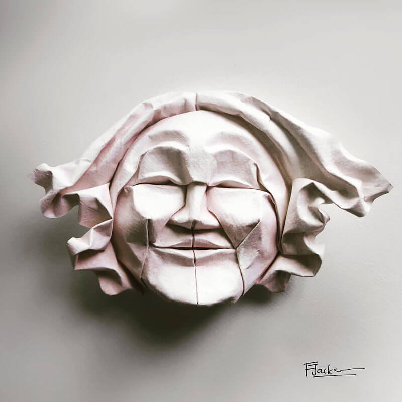 Stunning Origami Faces by Fynn Jackson - Design Swan