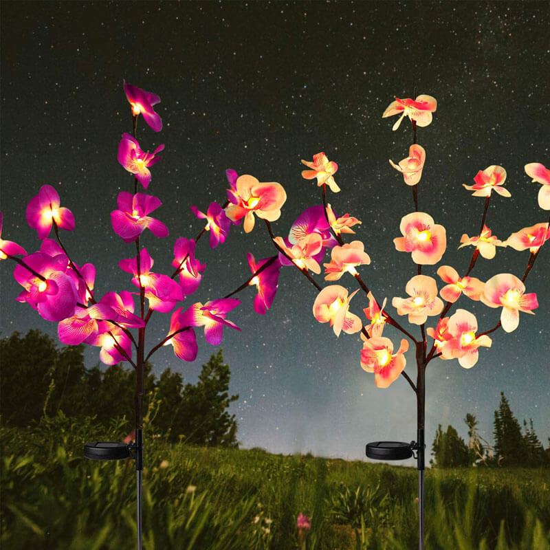 Solar Power Wheat Ear Flower LED Lights Garden Stake Lamp Yard Outdoor Decor 