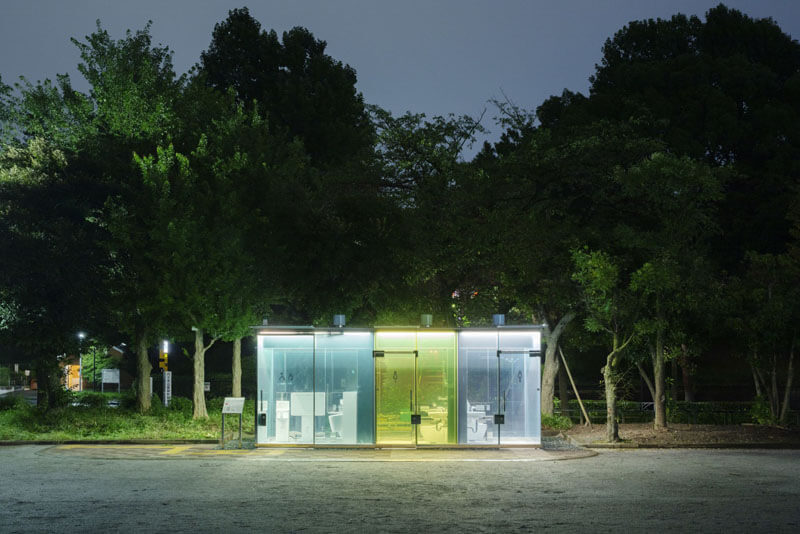 Unusual See Through Public Toilets In Tokyo Design Swan