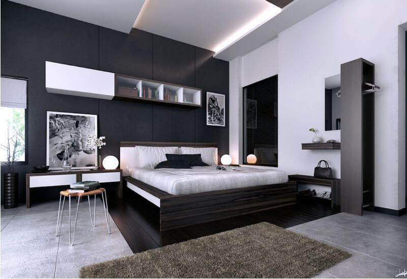 Black And White Themed Bedroom Decor