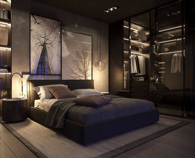 41 Sophisticated Black Themed Bedroom Ideas - Design Swan