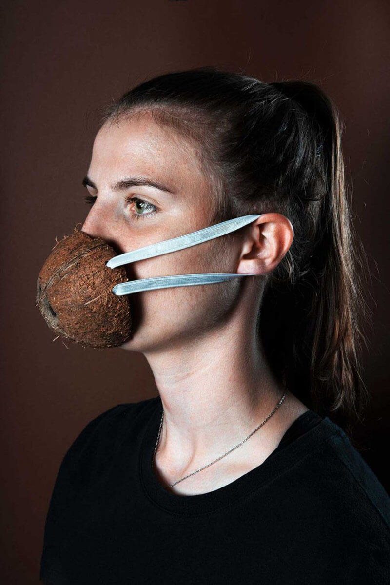 Playful Face Mask Made Out of Food - Design Swan