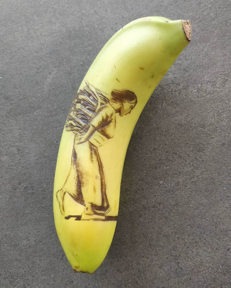 Amazing Banana Skin Art by Anna Chojnicka - Design Swan