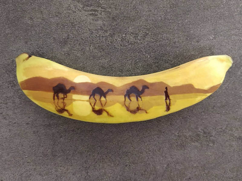 banana peel drawing