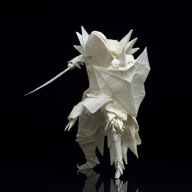 Exquisitely Detailed Samurai Warrior Folded from a Single Sheet of ...