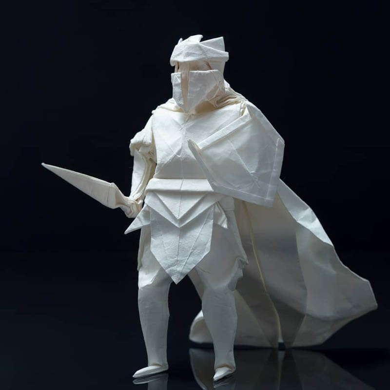 Exquisitely Detailed Samurai Warrior Folded from a Single Sheet of ...