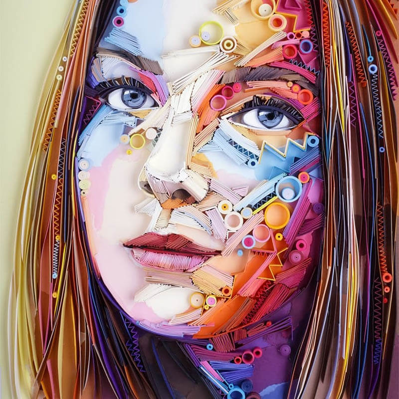 Incredible Quilled Paper Portraits by Yulia Brodskaya