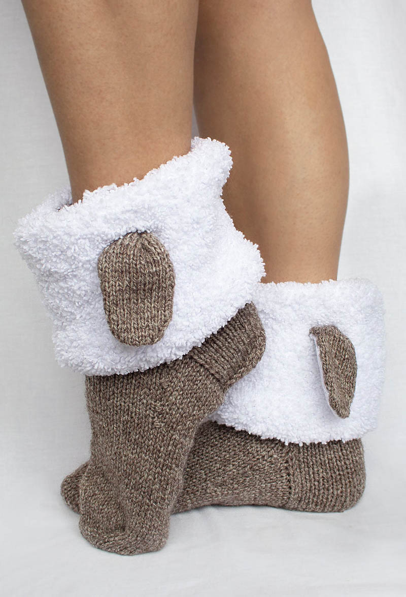10 Adorable Slipper Socks in Animal Shape - Design Swan