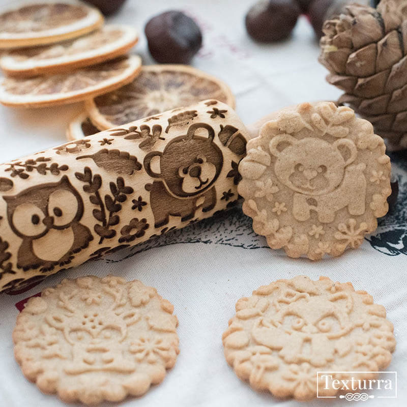 Moule à Biscuits En Bois Sculpté Écureuil 3D - Pour Biscuits, Chocolat, Gâteau (Style Naturel)