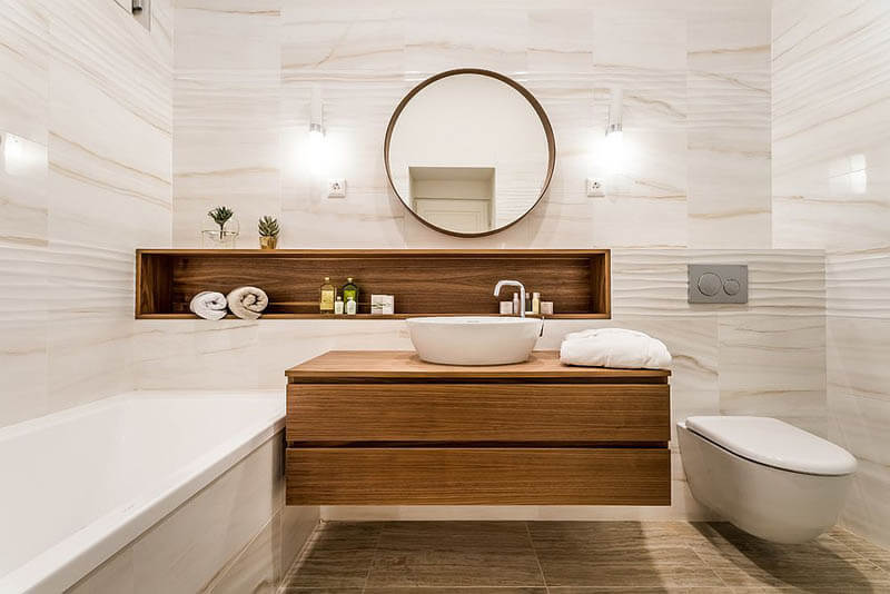 36 Inspiring Wood Bathroom Designs - Design Swan