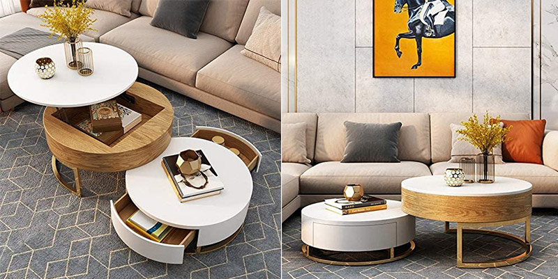 16 Highly Stylish Coffee Tables With, Round Lift Top Coffee Table Canada