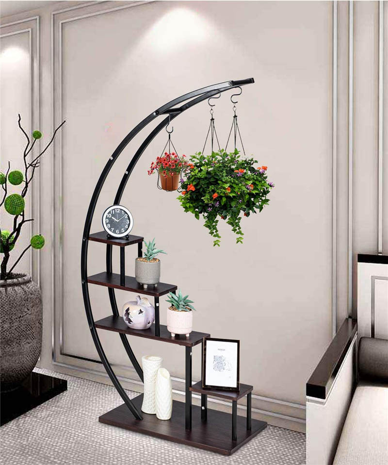 plant stands indoor for stairs