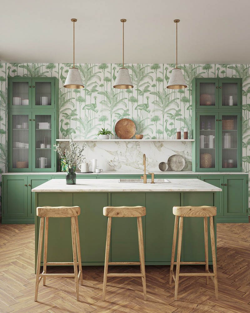 Peel And Stick Wallpaper For Your Kitchen Design Swan