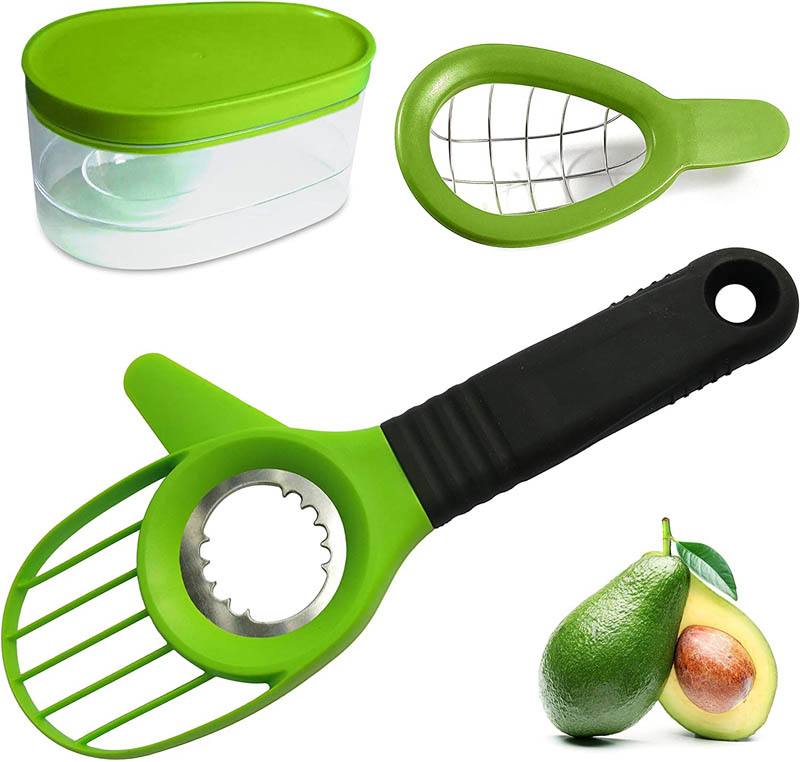 2pcs Multi-functional 3-in-1 Avocado Tool Set, Including Avocado Peeler,  Pitter And Slicer, Creative Kitchen Gadget