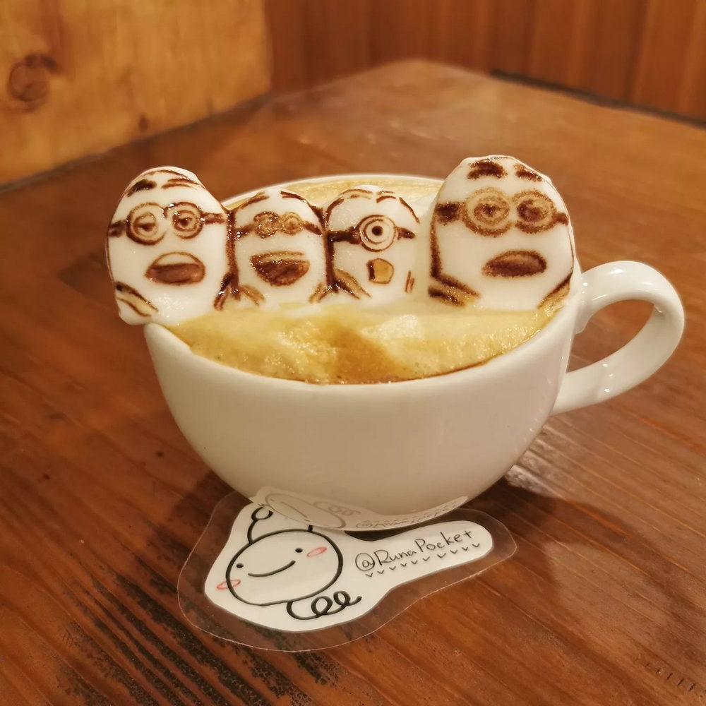 3D Latte by Japanese artist Runa Kato - Design Swan