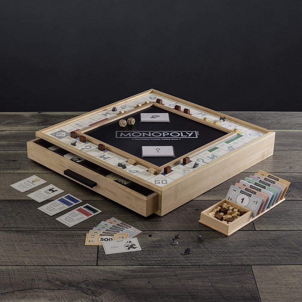 Luxury Wooden Monopoly Game by WS - Design Swan