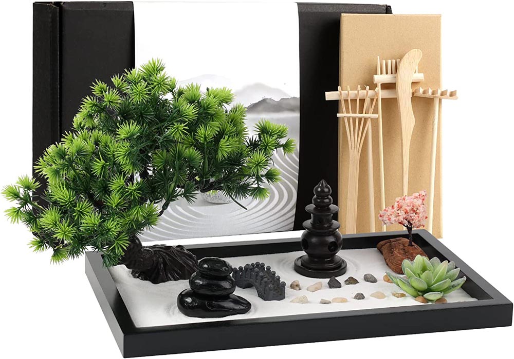 Artificial Bonsai Tree, Potted Japanese Pine for Desktop, Zen Garden, Home  Decor (10 x 9 In)