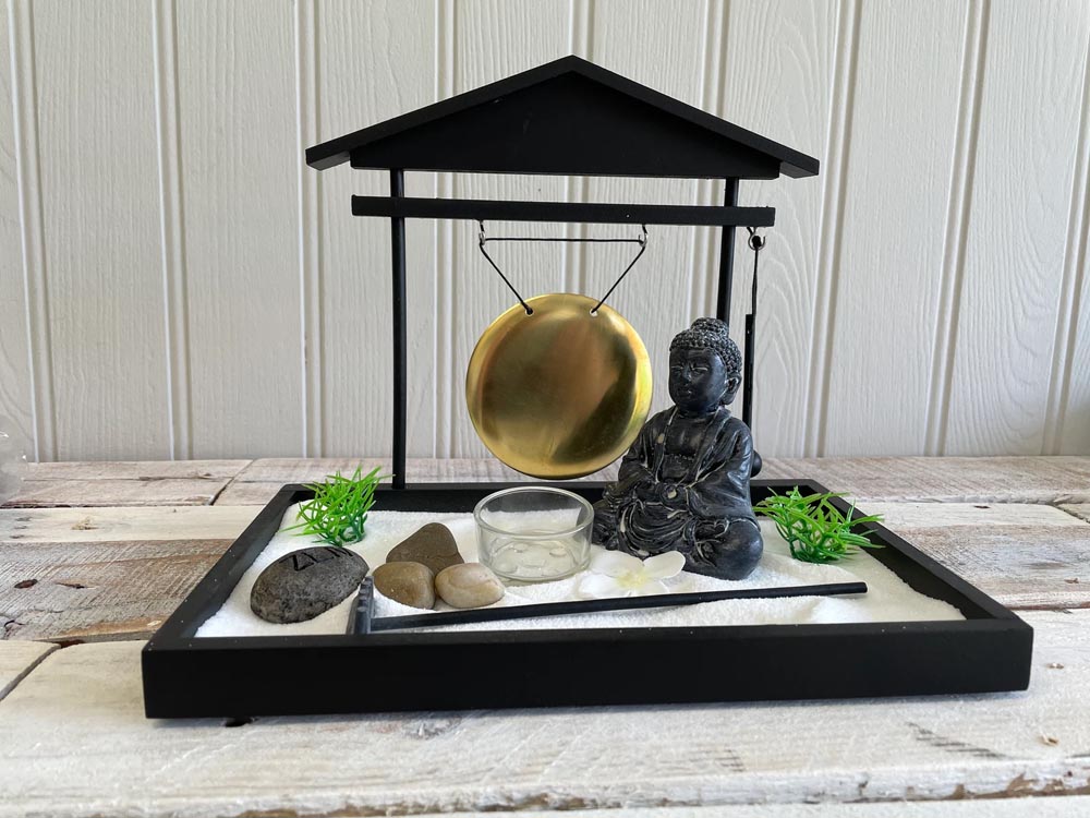 Garden Sand Kit Meditation Micro Landscape Relax Decoration Set With  Artificial Bonsai Tree Bridge Garden Table Decor 