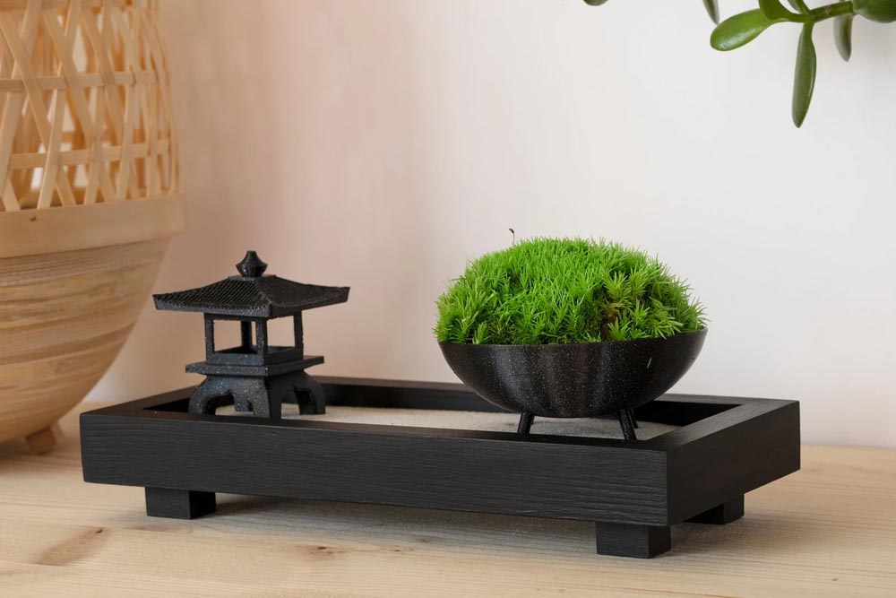 Beautiful Miniature Zen Garden on White Table Stock Photo - Image of bonsai,  mind: 166082316