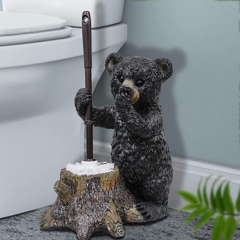 Unique toilet on sale brush holders