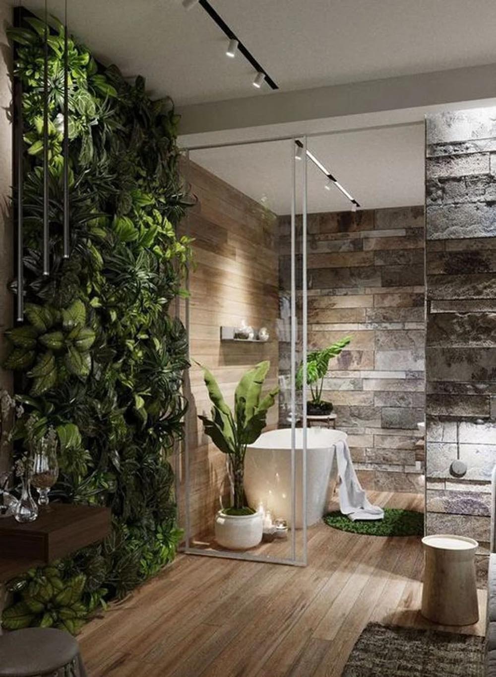 20 Luxurious Bathroom Garden Ideas with Plants - Design Swan