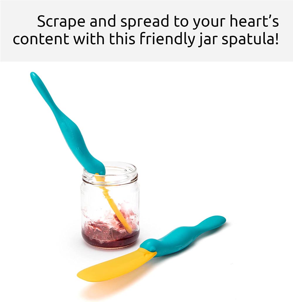 Adorable Splatypus Jar Scraper Spatula - Design Swan