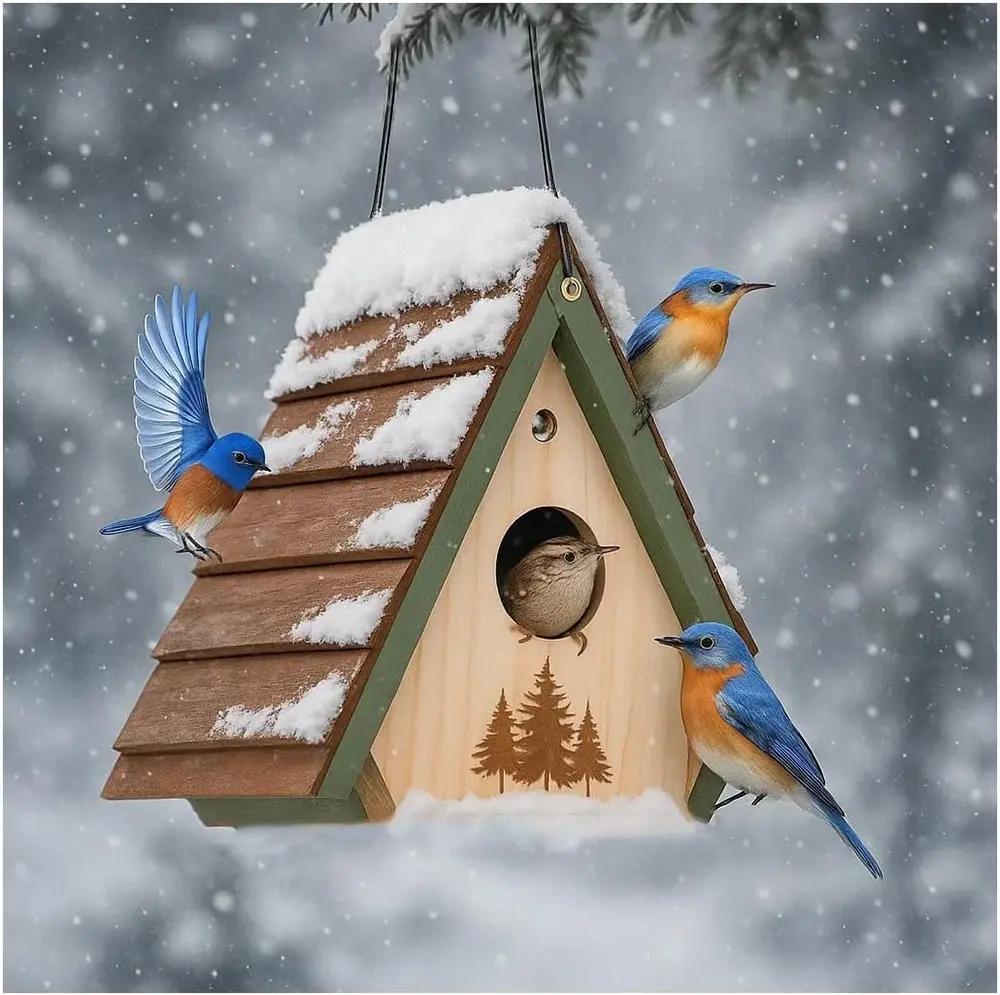 Handcrafted Cedar Wood Bird House