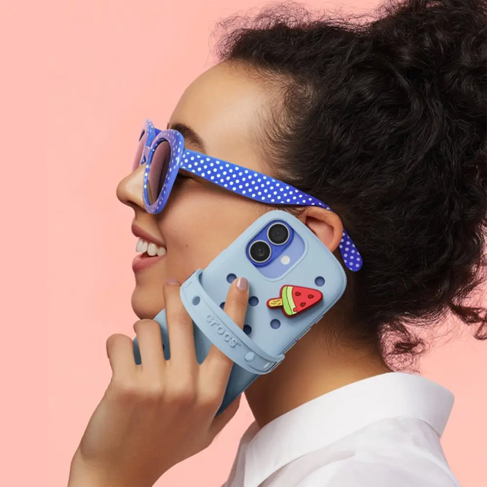 SLBS x Crocs Phone Case Quirky TPU Cover with Jibbitz and Fun Colors