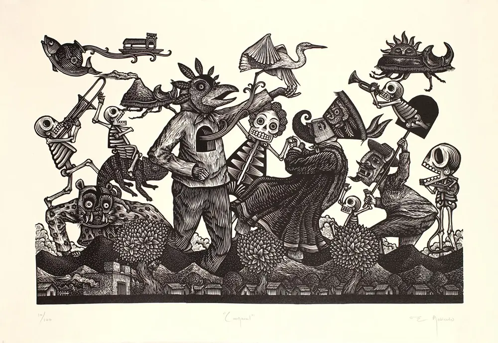 Eduardo Robledo: Vibrant Mexican Linocut Prints and the Magic of ...
